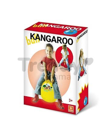 Lopta na skákanie Kangaroo Jednorožec Mondo ružová s 2 úchytmi 50 cm