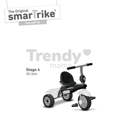 Trojkolka Vanilla smarTrike TouchSteering so slnečníkom čierno-biela od 10 mes