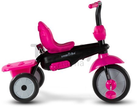 Trojkolka Vanilla Plus Pink Classic smarTrike TouchSteering ovládanie s gumenými kolesami a tlmičom 2 tašky od 10 mes