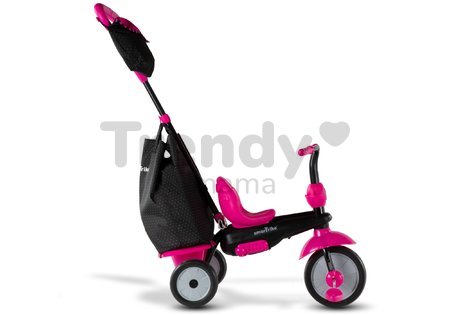 Trojkolka Vanilla Plus Pink Classic smarTrike TouchSteering ovládanie s gumenými kolesami a tlmičom 2 tašky od 10 mes