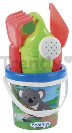 Vedro set 12 cm Koala Écoiffier s IML potlačou a krhličkou od 18 mes