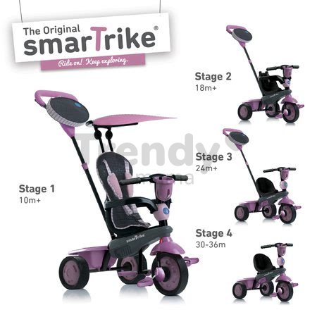 Trojkolka Spirit Pink 4v1 Touch Steering smarTrike ružová od 10 mes