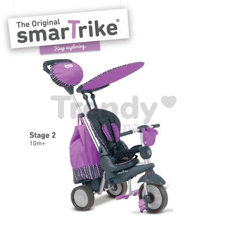 Trojkolka Splash 5v1 Purple smarTrike 360° riadenie s polohovateľnou opierkou fialovo-šedá od 10 mes