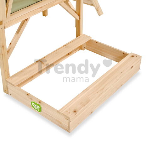 Pieskovisko z cyprusového dreva Wooden Sandpit Exit Toys s krytom 90*60 cm ET68056050