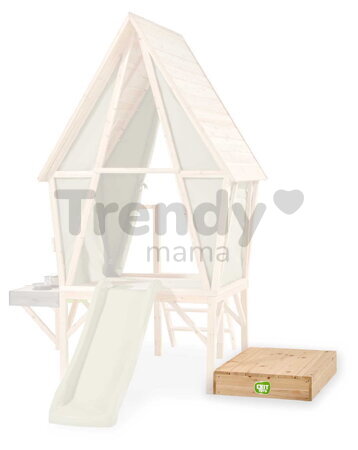 Pieskovisko z cyprusového dreva Wooden Sandpit Exit Toys s krytom 90*60 cm ET68056050