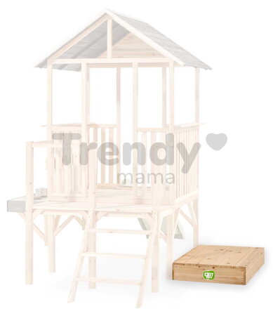 Pieskovisko z cyprusového dreva Wooden Sandpit Exit Toys s krytom 90*60 cm ET68056050