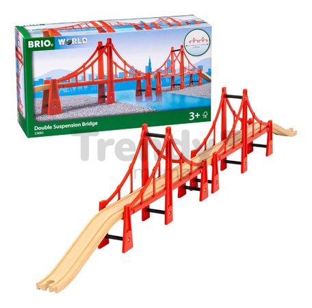 Drevený most Double Suspension Bridge BRIO 5 dielov od 3 rokov BRIO6832