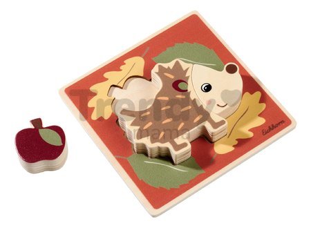 Drevené vkladacie puzzle zvieratká EH Inlay puzzle Eichhorn 7 rôznych druhov 4 dieliky od 12 mes