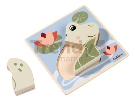 Drevené vkladacie puzzle zvieratká EH Inlay puzzle Eichhorn 7 rôznych druhov 4 dieliky od 12 mes