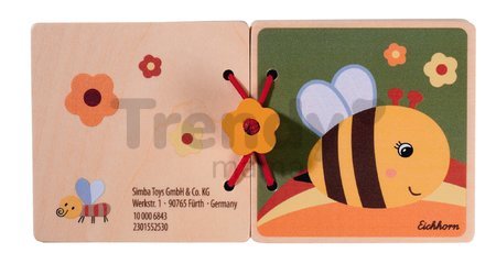 Drevená obrázková knižka Picture Book Eichhorn 8 strán so zvieratkami od 12 mes