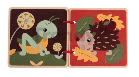 Drevená obrázková knižka Picture Book Eichhorn 8 strán so zvieratkami od 12 mes