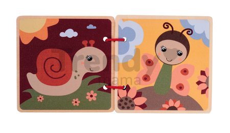 Drevená obrázková knižka Picture Book Eichhorn 8 strán so zvieratkami od 12 mes