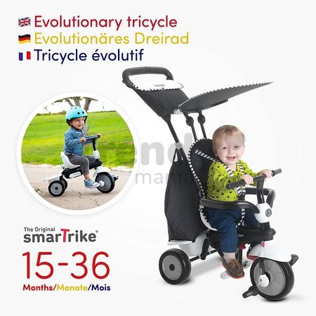 Trojkolka Glow Touch Steering 4v1 Black&White smarTrike čierno-biela od 10 mes