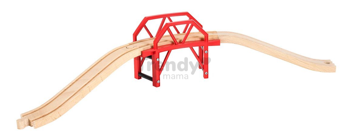 Drevený most so zákrutou Curved Bridge BRIO 4 diely od 3 rokov BRIO6993