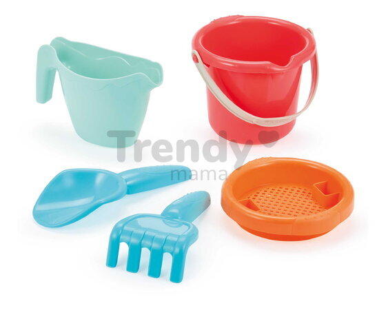 Vedro set Junior Bucket Summer Écoiffier výška 15 cm s krhličkou 5 dielov od 18 mes