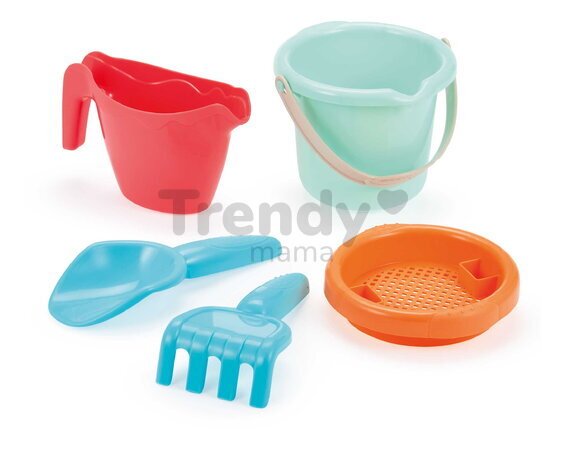 Vedro set Junior Bucket Summer Écoiffier výška 15 cm s krhličkou 5 dielov od 18 mes