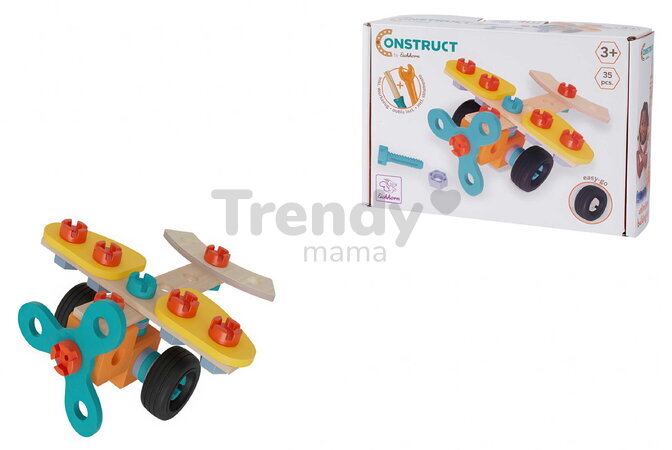 Drevená stavebnica lietadlo Construct Mini Plane Eichhorn 1 model 35 dielov od 3 rokov EH7003