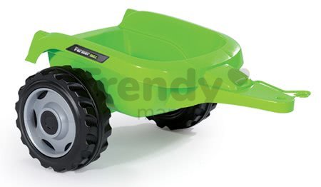 Traktor s nakladačom Farmer Max Smoby zelený s prívesom na šľapanie