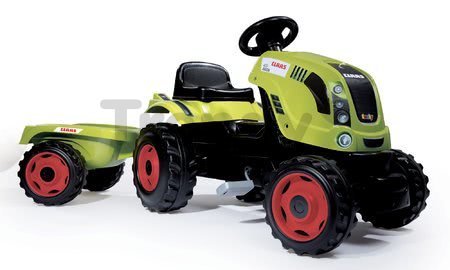 Traktor na šliapanie Claas Farmer XL Žaba Smoby s prívesom zelený