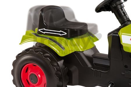 Traktor na šliapanie Claas Farmer XL Žaba Smoby s prívesom zelený