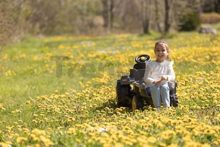 Traktor na šľapanie a príves Stronger XXL Tractor+Trailer Smoby s polohovateľným sedadlom a zvukom na volante 161 cm