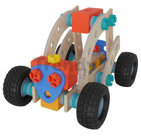 Drevená stavebnica štvorkolka Construct Buggy Eichhorn 1 model 84 dielov od 4 rokov EH7200