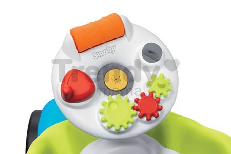 Odrážadlo Bubble Go 2v1 Smoby so slnečníkom a elektronickým volantom modro-zelené od 6 mes