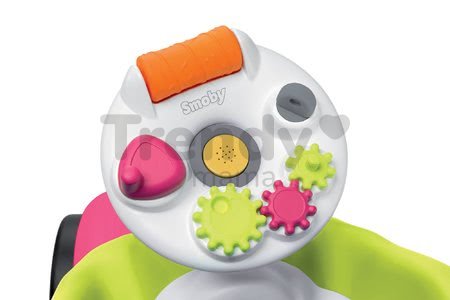 Odrážadlo Bubble Go 2v1 Smoby so slnečníkom a elektronickým volantom ružovo-zelené od 6 mes