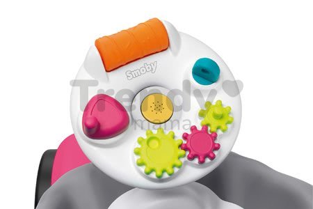 Odrážadlo Bubble Go 2v1 Smoby so slnečníkom a elektronickým volantom ružovo-zelené od 6 mes