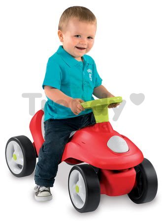 Odrážadlo Bubble Go 2v1 Smoby so slnečníkom a elektronickým volantom červeno-zelené od 6 mes