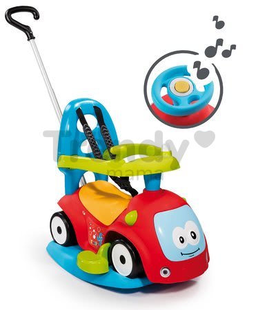 Odrážadlo s hojdačkou Maestro III Balade Smoby s elektronickým volantom červeno-modré od 6 mes