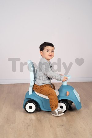 Odrážadlo rozšíriteľné Maestro Ride-On Blue 3in1 Smoby s 3 zvukmi a vodiaca tyč s ohrádkou - magické oči od 6 mes