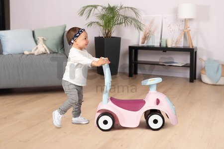 Odrážadlo rozšíriteľné Maestro Ride-On Pink 3in1 Smoby s 3 zvukmi a vodiaca tyč s ohrádkou - magické oči od 6 mes