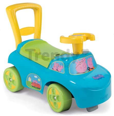 Odrážadlo a chodítko Auto 2v1 Prasiatko Peppa Pig Smoby modré od 10 mes
