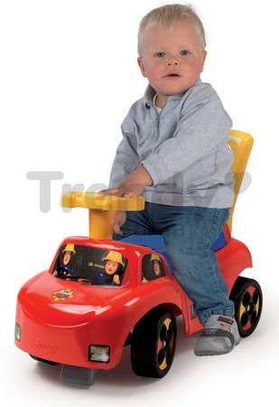 Odrážadlo a chodítko Požiarnik Sam Smoby Auto 2v1 s opierkou od 10 mes