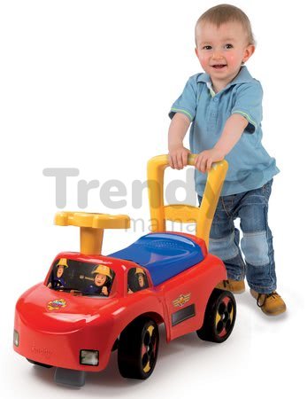 Odrážadlo a chodítko Požiarnik Sam Smoby Auto 2v1 s opierkou od 10 mes
