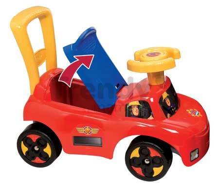 Odrážadlo a chodítko Požiarnik Sam Smoby Auto 2v1 s opierkou od 10 mes
