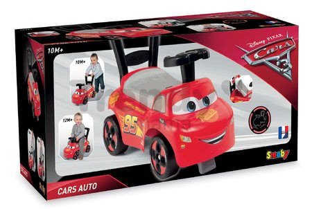 Odrážadlo a chodítko auto Cars Disney Smoby s opierkou a úložným priestorom červené od 10 mes