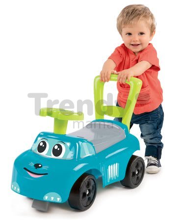 Odrážadlo a chodítko Auto Blue Ride on Smoby s úložným priestorom a opierkou od 10 mesiacov modré