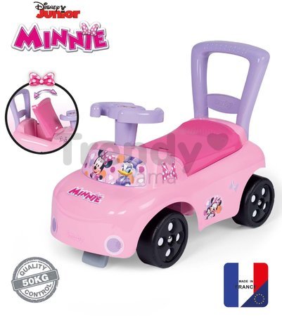 Odrážadlo a chodítko Minnie Auto Ride-On Disney Smoby s opierkou a úložným priestorom od 10 mes