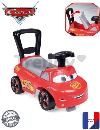 Odrážadlo a chodítko Cars Auto Ride-On Disney Smoby s opierkou a úložným priestorom od 10 mes