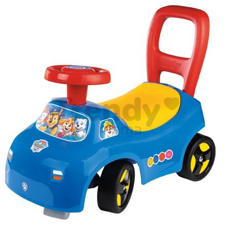 Odrážadlo a chodítko 2v1 Paw Patrol Auto Ride On Smoby ergonomické s opierkou a úložným boxom pod sedadlom od 10 mes