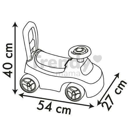 Odrážadlo a chodítko 2v1 Paw Patrol Auto Ride On Smoby ergonomické s opierkou a úložným boxom pod sedadlom od 10 mes