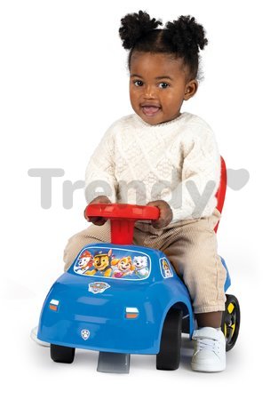 Odrážadlo a chodítko 2v1 Paw Patrol Auto Ride On Smoby ergonomické s opierkou a úložným boxom pod sedadlom od 10 mes