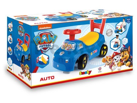 Odrážadlo a chodítko 2v1 Paw Patrol Auto Ride On Smoby ergonomické s opierkou a úložným boxom pod sedadlom od 10 mes
