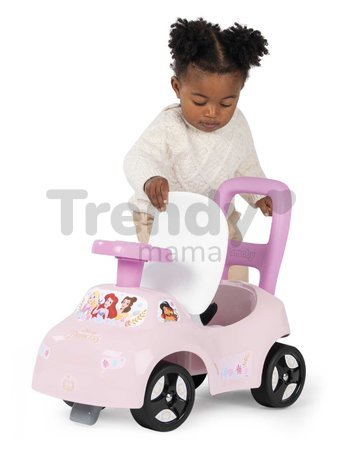 Odrážadlo a chodítko 2v1 Disney Princess Auto Ride On Smoby ergonomické s opierkou a úložným boxom pod sedadlom od 10 mes