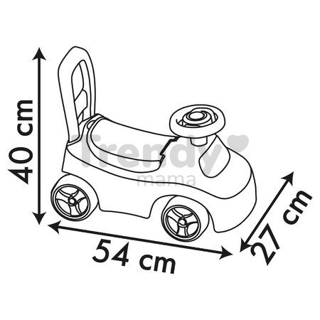 Odrážadlo a chodítko 2v1 Disney Princess Auto Ride On Smoby ergonomické s opierkou a úložným boxom pod sedadlom od 10 mes