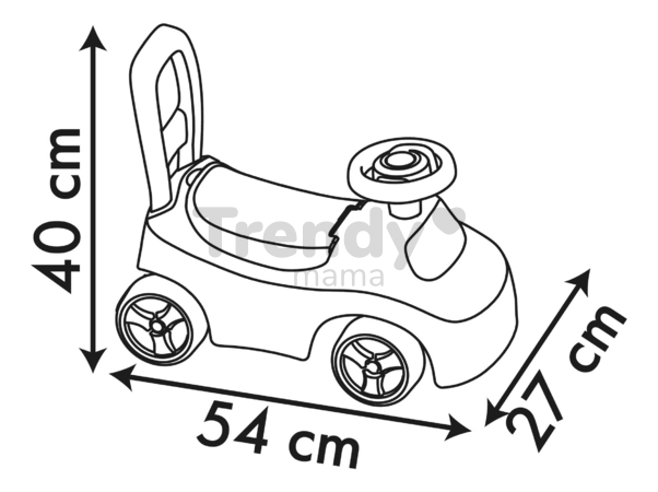 Odrážadlo a chodítko 2v1 Stitch Car Ride On Smoby s úložným priestorom pod ergonomickým sedadlom s opierkou od 10 mes