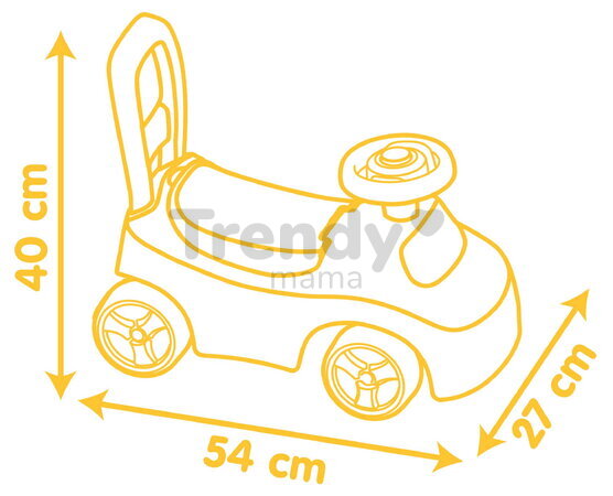 Odrážadlo a chodítko Winnie the Pooh Auto Ride On 2v1 Smoby ergonomicky tvarované sedadlo s úložným priestorom od 10 mes