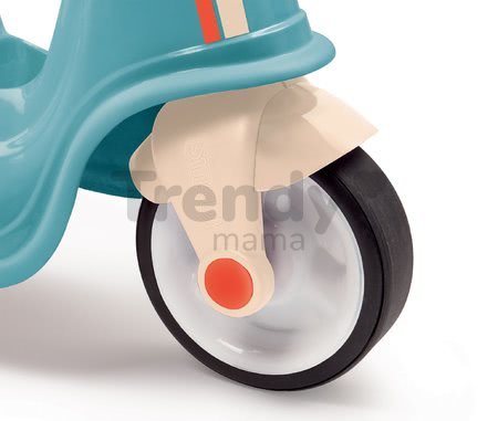 Odrážadlo motorka s reflektorom Scooter Blue Smoby s gumenými kolesami modro-šedé od 18 mes